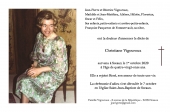 A Tribute to Christiane Vigouroux (d. 1 October 2020)